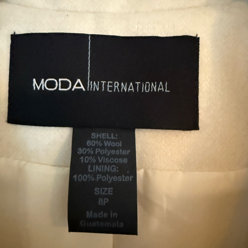 MODA International Wool Blend Button Up Coat - Picture 2 of 4